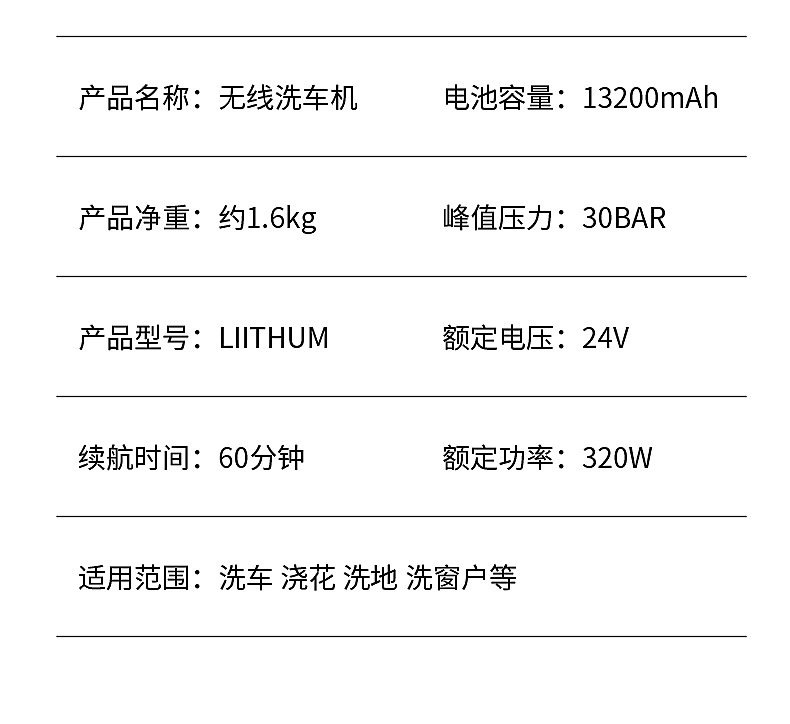 无线高压水枪批发洗车机神器家用清洁便携式园林浇花浇水喷药水枪详情17