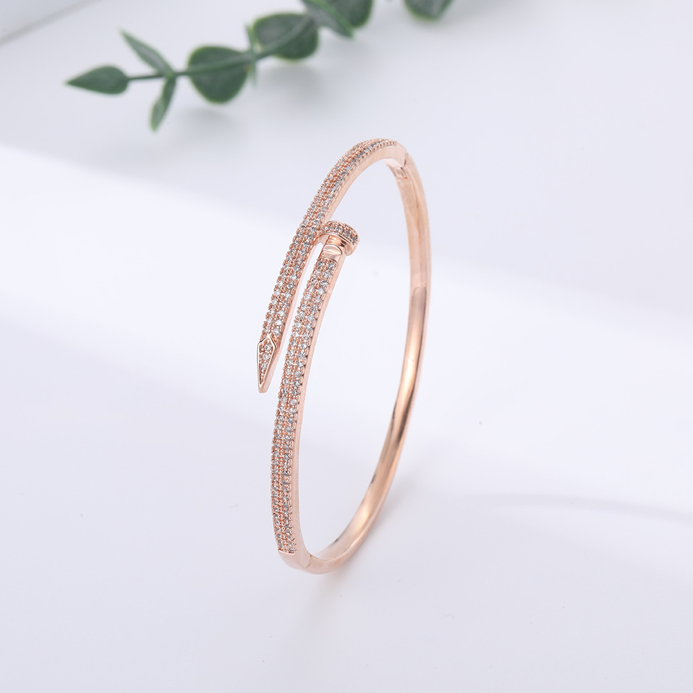 This is a classic and simple fine bracelet featuring a single row of zirconia arranged by European and American craftsmanship, presenting a high-end and elegant look pic 4