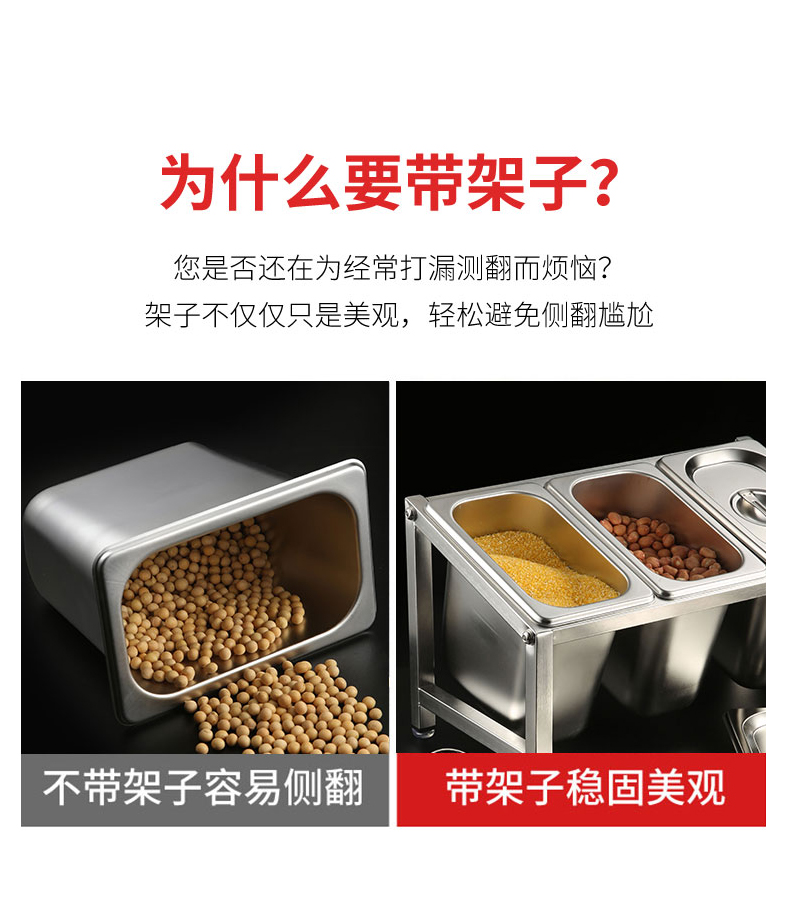 不锈钢调料盒组合套装一体多格商用佐料配料盒厨房大容量调味料盒详情4