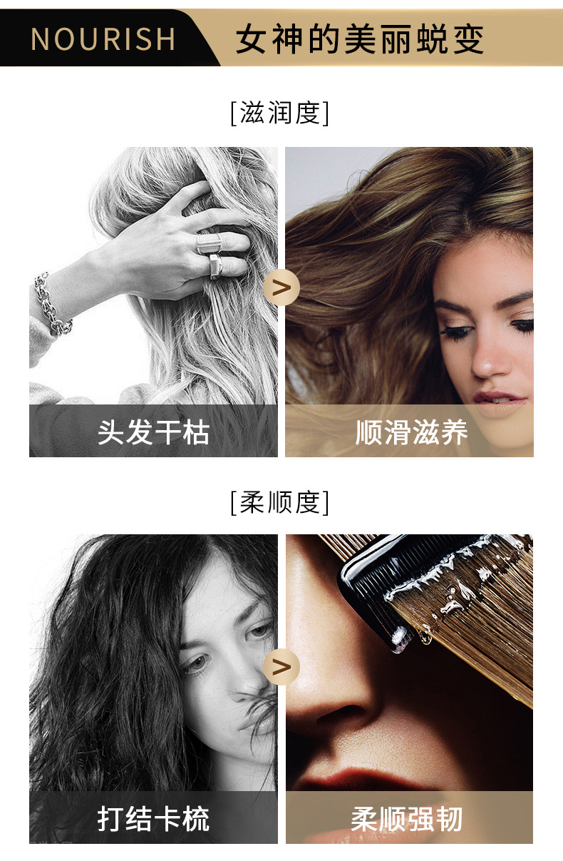 Wholesale polypeptide perfume shampoo, anti-dandruff and oil-control shampoo, conditioner, shampoo and hair care set pic 23