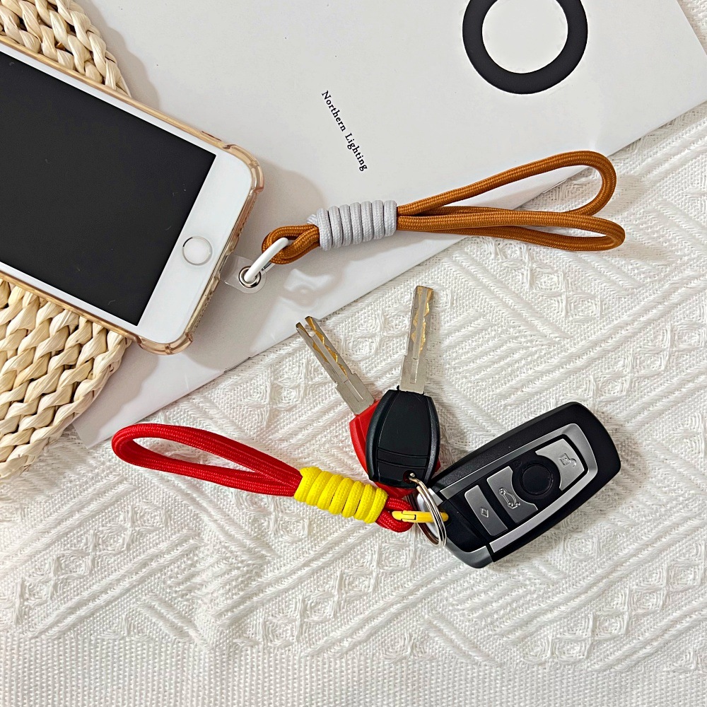 手机挂绳多巴胺色手腕带彩色编织手绳汽车钥匙手机壳防丢短绳挂件详情16