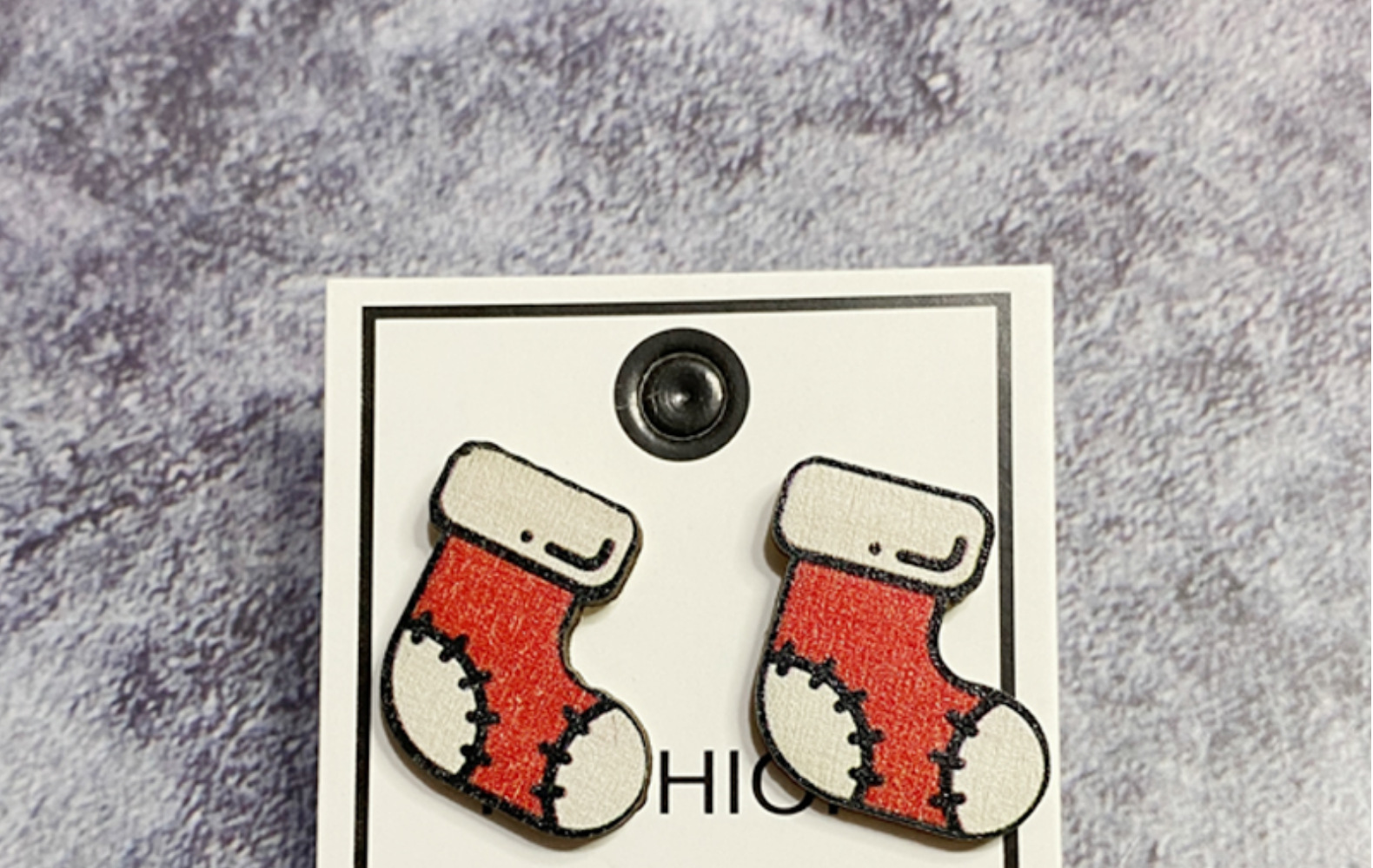 跨境圣诞节木头耳环货源圣诞树雪人夸张钉节日送礼饰品亚马逊热卖详情3