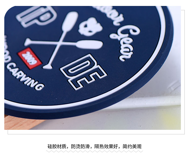 Customized PVC soft rubber anti-slip coasters, personalized and fashionable soft rubber table heat insulation pads and pot pads pic 11
