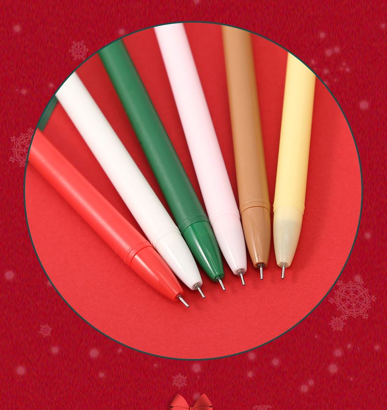 Zongfan Stationery Pen Christmas Festival-shaped pen Cute Cartoon student exam black gel pen factory direct sales pic 5