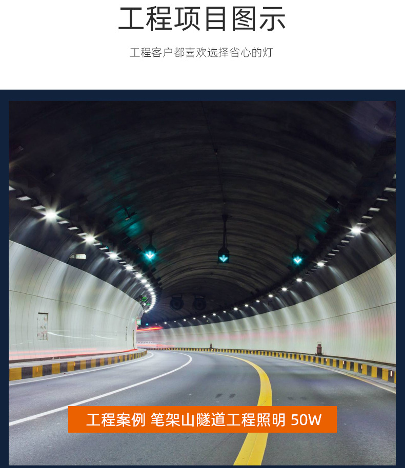 LED投光灯泛光灯厂房高亮户外广告灯室外露天防水广场球场灯路灯详情7