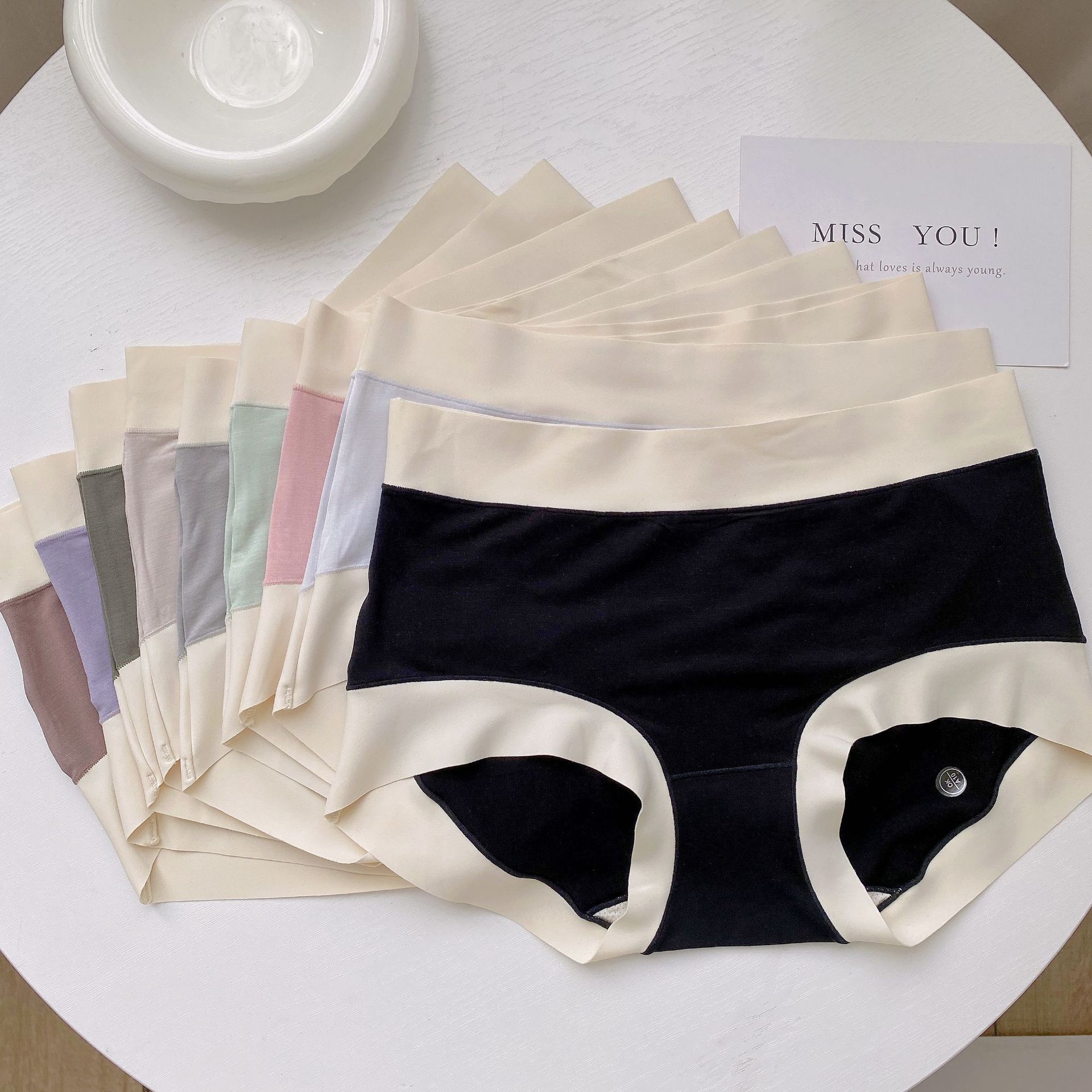 0 sensación no sensible no traza cintura media alta bragas simples 60pcs calzoncillos para mujeres suaves color de choque pic 6