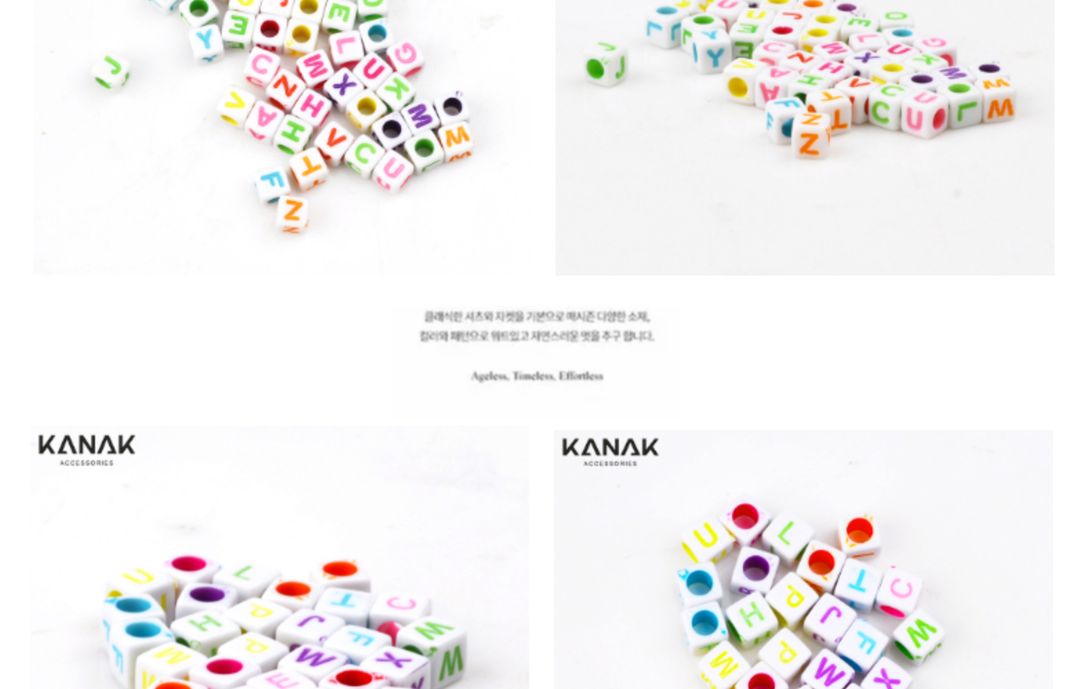 压克力字母珠DIY儿童串珠方块饰品配件散珠方形珠手钥匙链辅料详情11