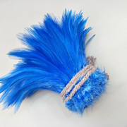 源头厂家供应5-6白项毛鸡毛卷 头花胸花DIY道具服装辅料 彩色羽毛详情5