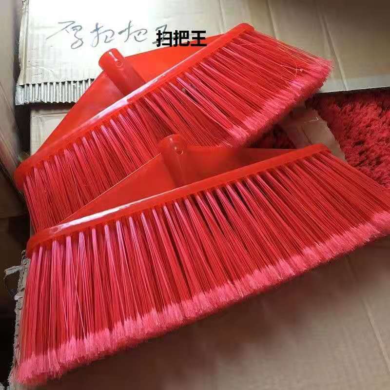 扫把批发金三角五排硬毛塑料家用学校环卫扫帚扫地苕帚头38CM批发详情9