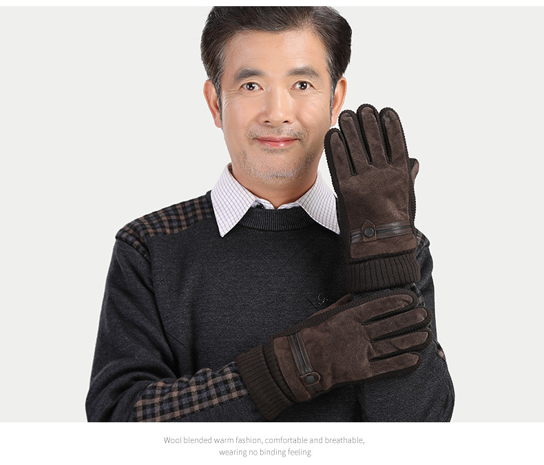 老人手套冬天男士骑车加绒加厚爸爸手套冬季中老年人防寒保暖手套详情13