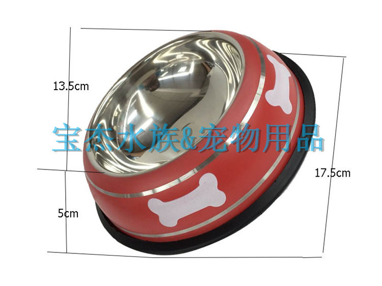 不锈钢狗碗 防滑耐磨烤漆宠物碗 多规格 宠物用品 厂家批发详情16