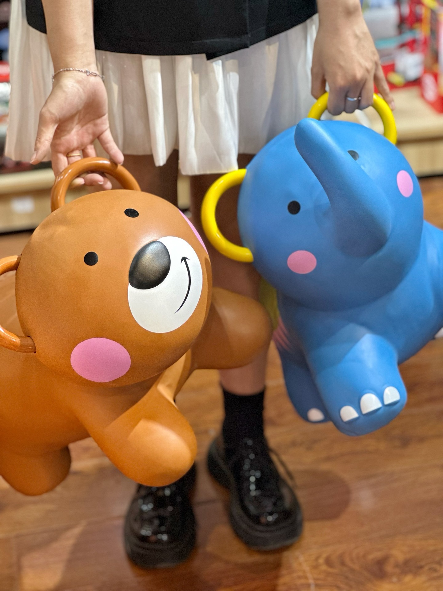 跨境儿童充气跳跳马小熊小象加大加厚赠打气筒男女孩软球类玩具详情4