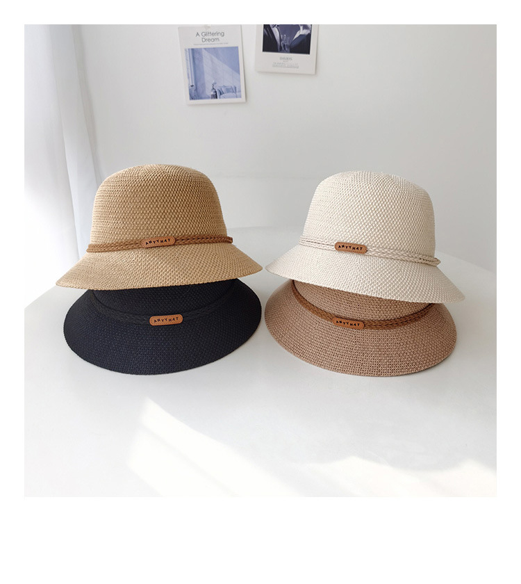 麻花装饰透气渔夫帽子女春夏天百搭遮阳盆帽日系休闲旅游圆顶礼帽详情13