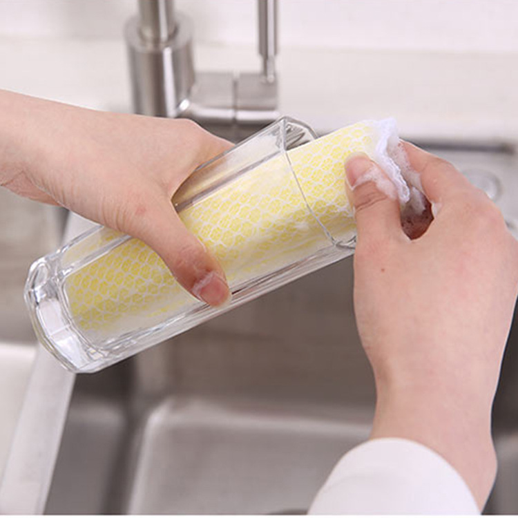 Korean and Japanese sponge scouring pads, kitchen cleaning daily necessities, mesh cloth bags, sponges, sponge blocks pic 8