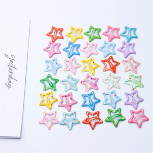 韩式网红一字夹袋装发夹女可爱头饰简约黑色发卡波浪夹子儿童发饰详情1