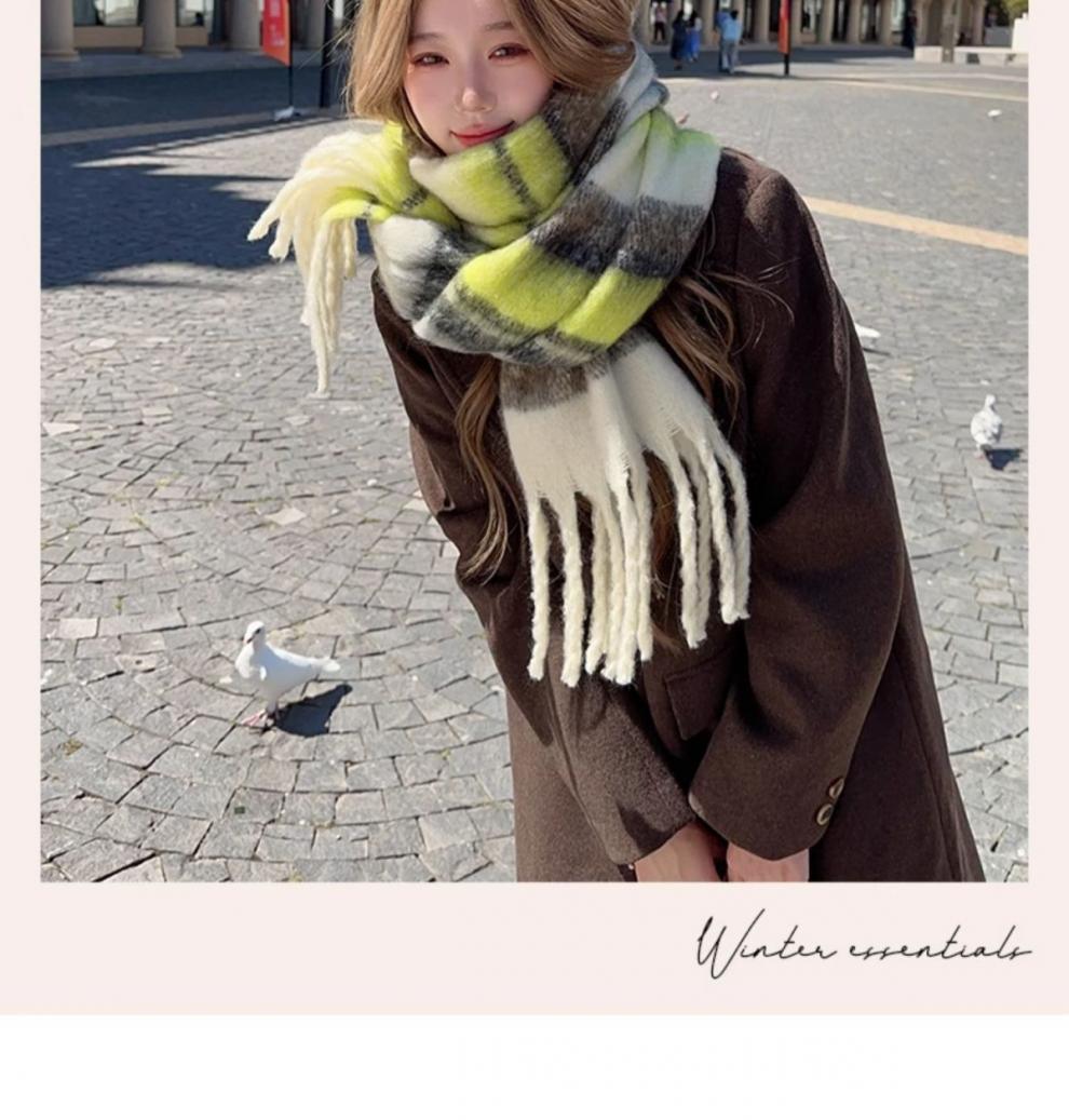 Merad sentido bufanda mujeres invierno 2024 nueva versión coreana multiplo engrosado mahai peluche caliente cuello cuello otoño pic 18
