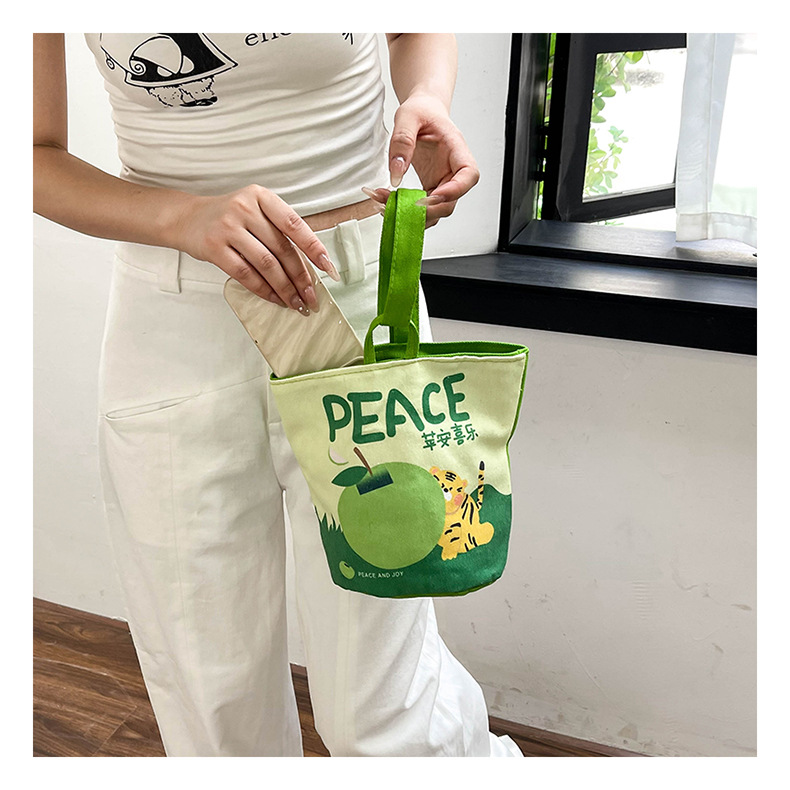 Pintura al óleo viento bolsa de mano linda impresión de un hombro bolsa portátil exterior cartoon student canvas bag al por mayor pic 16