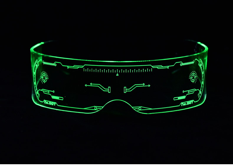 亚马逊LED灯发光眼镜潮未来科技感抖音同款酒吧蹦迪爆闪充电眼镜详情30