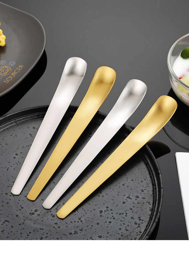 304不锈钢勺子雪糕勺长柄搅拌勺日式平头吃饭甜品蛋糕勺冰淇淋勺详情17