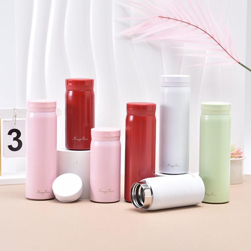 304不锈钢马卡龙色保温杯男女学生可爱随手杯简约便携小巧口袋杯详情3