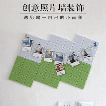 毛毡墙贴幼儿园墙面装饰彩色背胶毛毡隔音板留言板聚酯纤维吸音板详情4