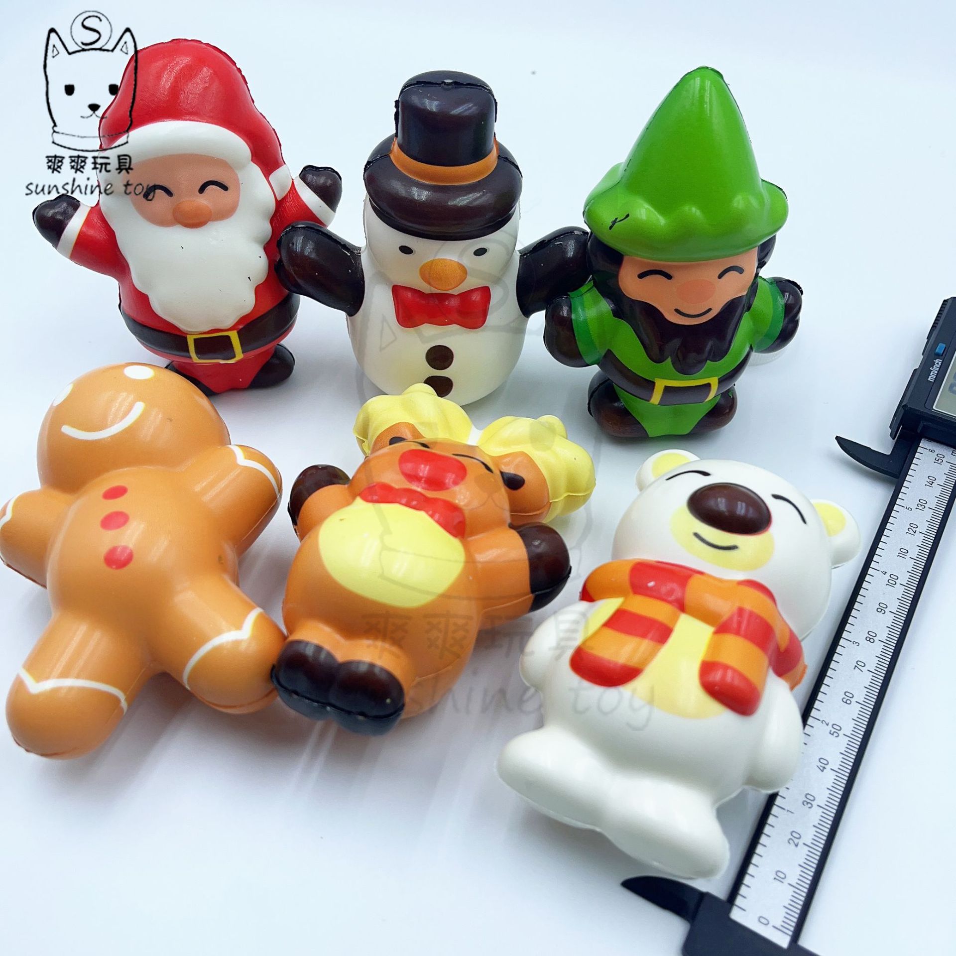 Cross-border bestseller Santa Claus pu slow rebound Doll Christmas holiday doll Foam ball pic 1