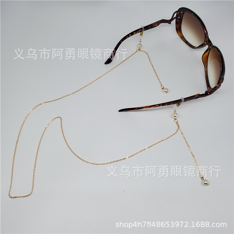 自产自销 批发 眼镜链 双吊珍珠眼镜链 韩风时尚眼镜绳 网红爆款详情10