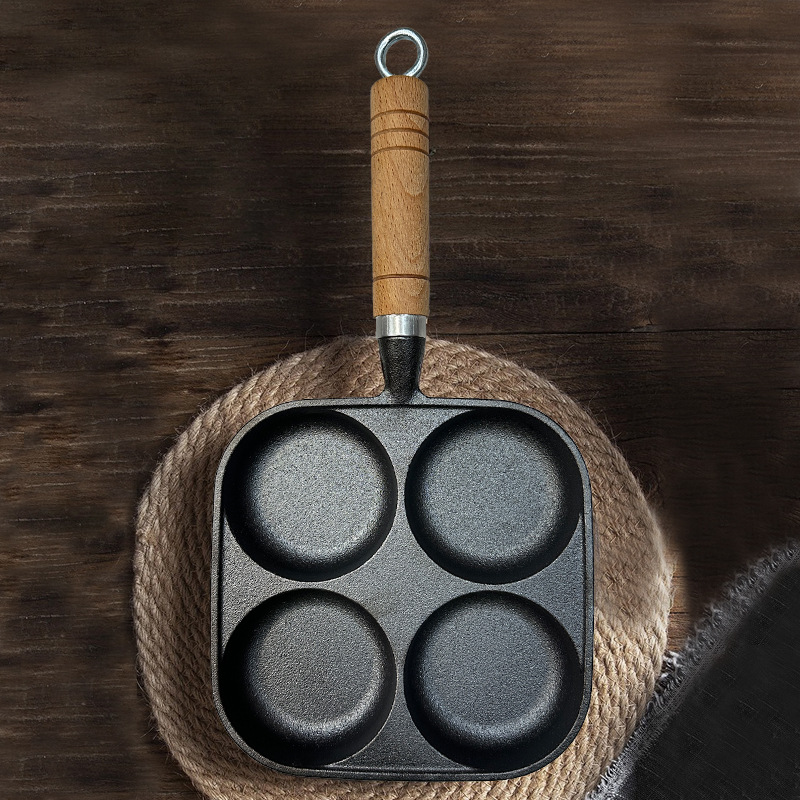 love cooking Supor Egg Frying Pan Cast Iron Uncoated Multi-functional Breakfast Pan Mini Pan Steak Frying Pan Home Egg Burger Deep Fryer pic 17