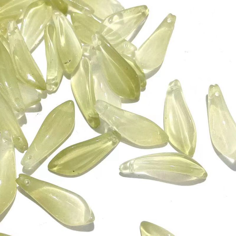 捷克琉璃兰花花瓣9*25mm珠子 DIY手工饰品古风发簪缠花配件材料 瓜子形状精致光泽手工珠子详情5