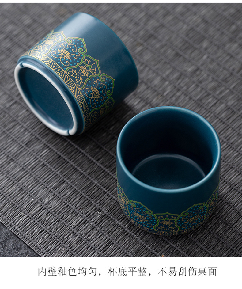 Tea set, home living room gift box, modern and simple kung fu ceramic teapot, tea tray and tea cup complete set pic 21