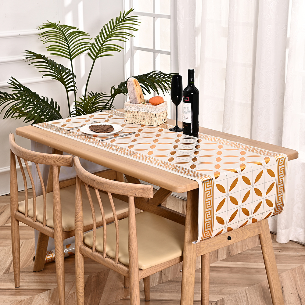 Amazon tea setting, waterproof table flag, long tablecloth, coffee table fabric, solid wood tea table, fabric dining table decoration wholesale pic 3