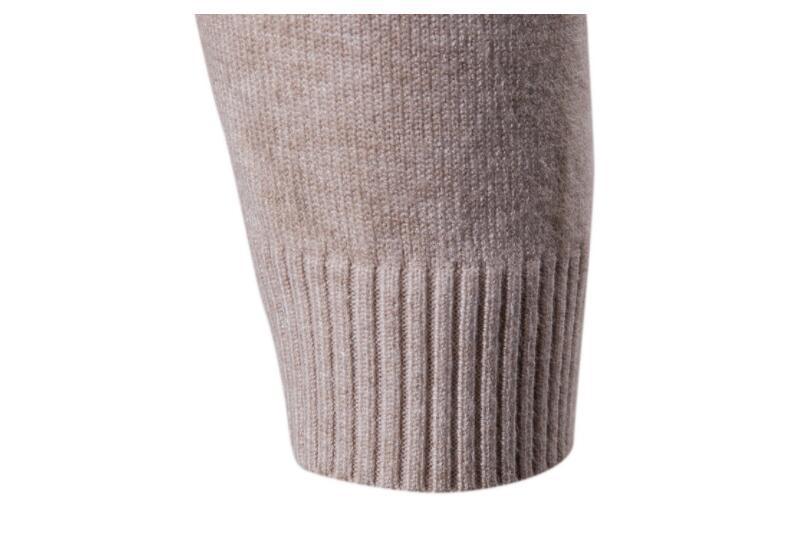 High-neck sweater for men, Korean-style slim-fit sweater, lapel woolen sweater for men, thick base knitted sweater for export pic 15