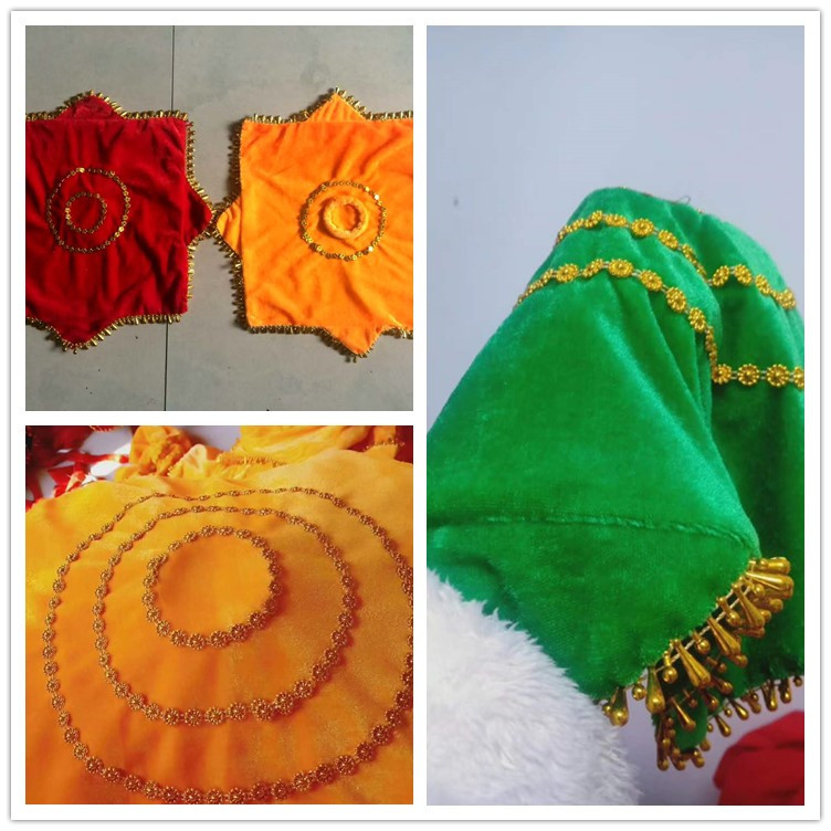 Wholesale of 6*10 water drop gilded silver wire beaded dance hand silk flower costumes, Christmas handicrafts and accessories pic 131