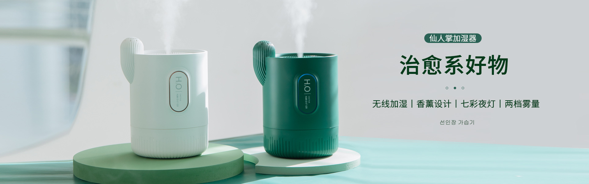 Cactus humidifier, small rechargeable air conditioner, office desktop, home silent humidifier pic 2