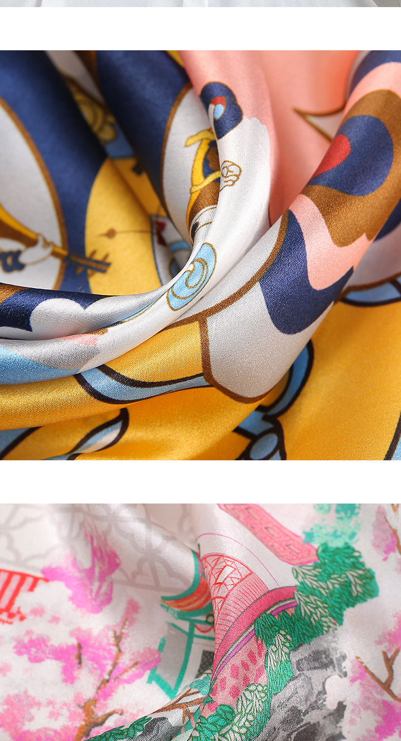 Silk scarves, new and versatile mulberry silk scarves, wholesale 70 square scarves, decorative scarves, summer souvenirs pic 22