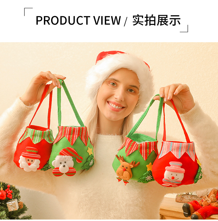Christmas gift bags, apple bags, Christmas gift bags, plush candies, decorative items, elderly people, snowmen, deer bouquets pic 24