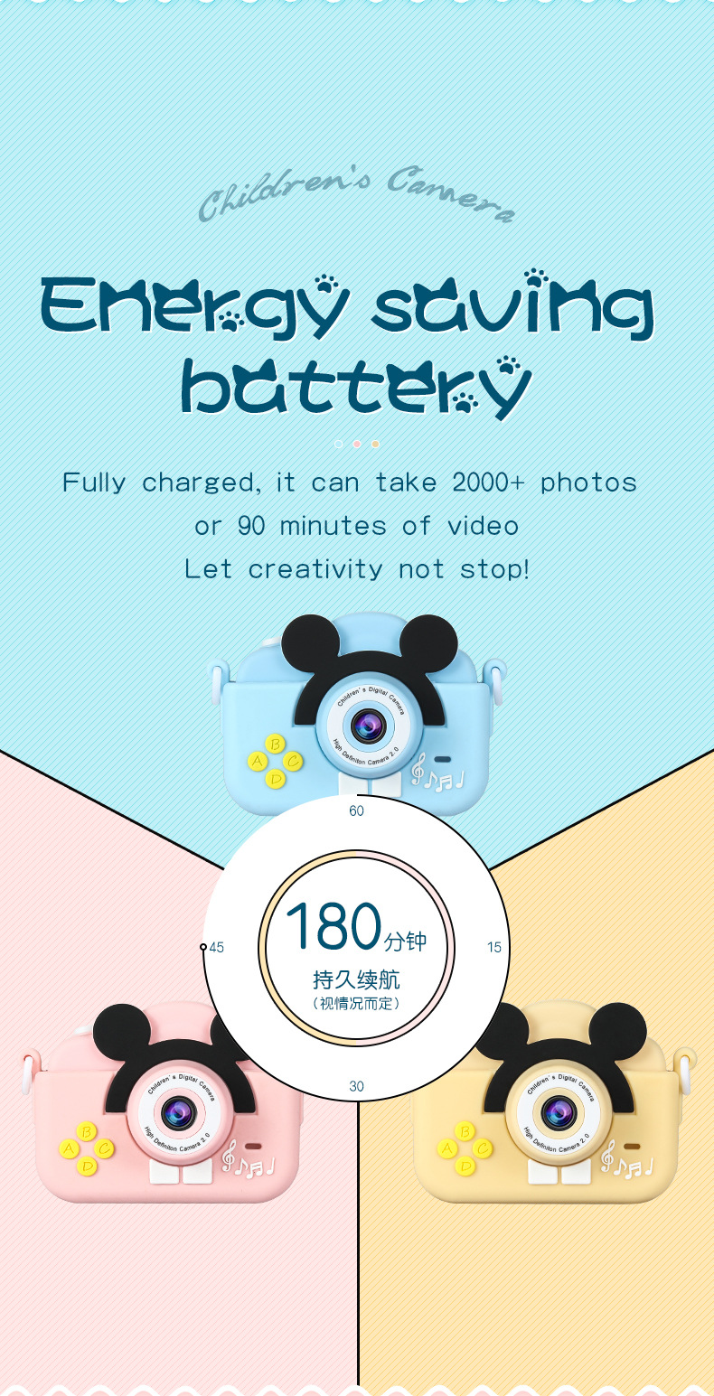 A5 Cross-border Children and Students Digital Mini Camera Fun Toy Educational Birthday and Festival Gift Camera pic 10