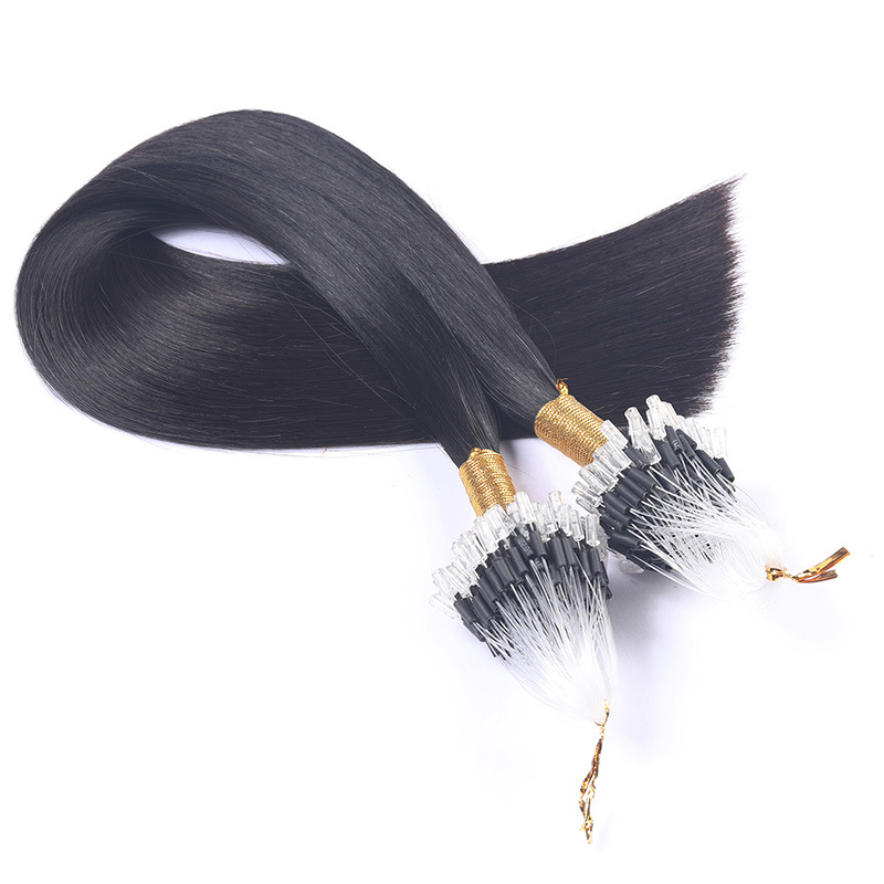 Extensiones de cabello borrado Señora Longitud media cabello recto cabello real cabello falso cortina extensiones de cabello sin marcas pic 3
