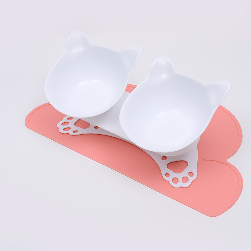 Creative and personalized cat paw base animal-shaped cat and dog pet feeding basin and bowl mat in stock pic 9