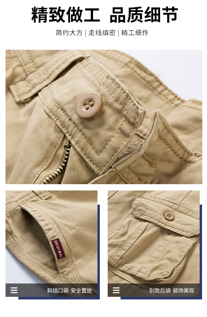 夏季短裤男装批发日系工装短裤男式休闲五分裤潮牌直筒多袋短裤男详情8