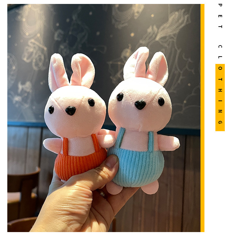 New Korean-style plush toy figurines with shoulder straps, cute rabbit pendants, keychains and schoolbag decorations are in stock pic 11