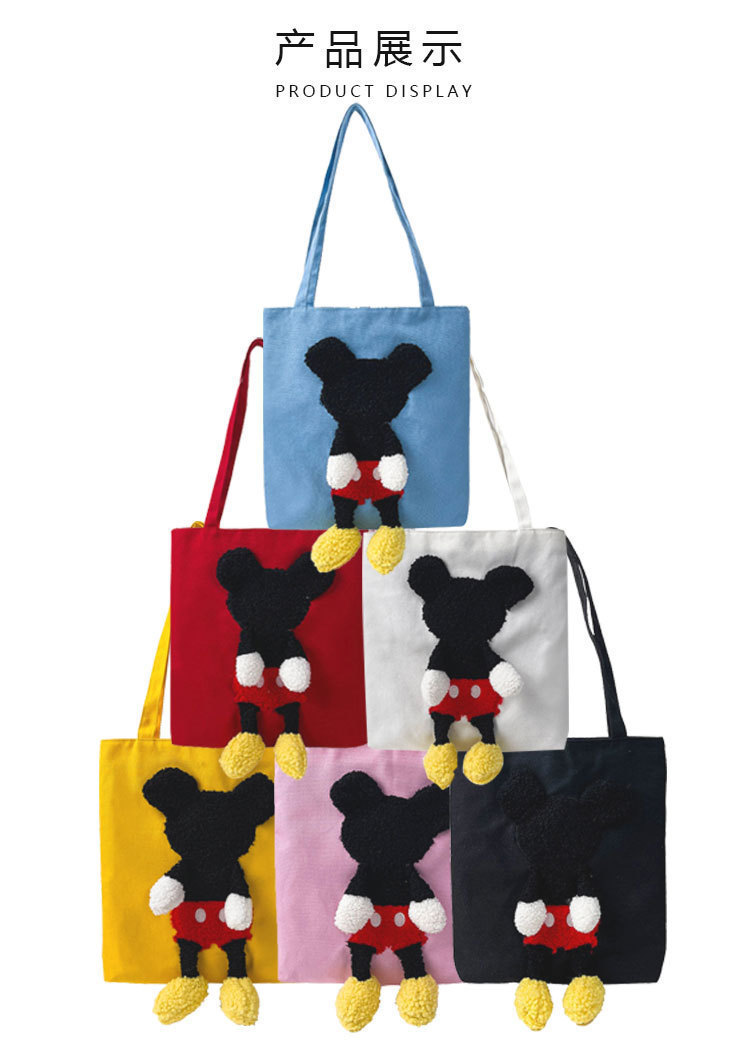 Pet bags, portable single-shoulder cat bags, large-space breathable exposed cartoon bags, tote bags, pet canvas bags pic 9