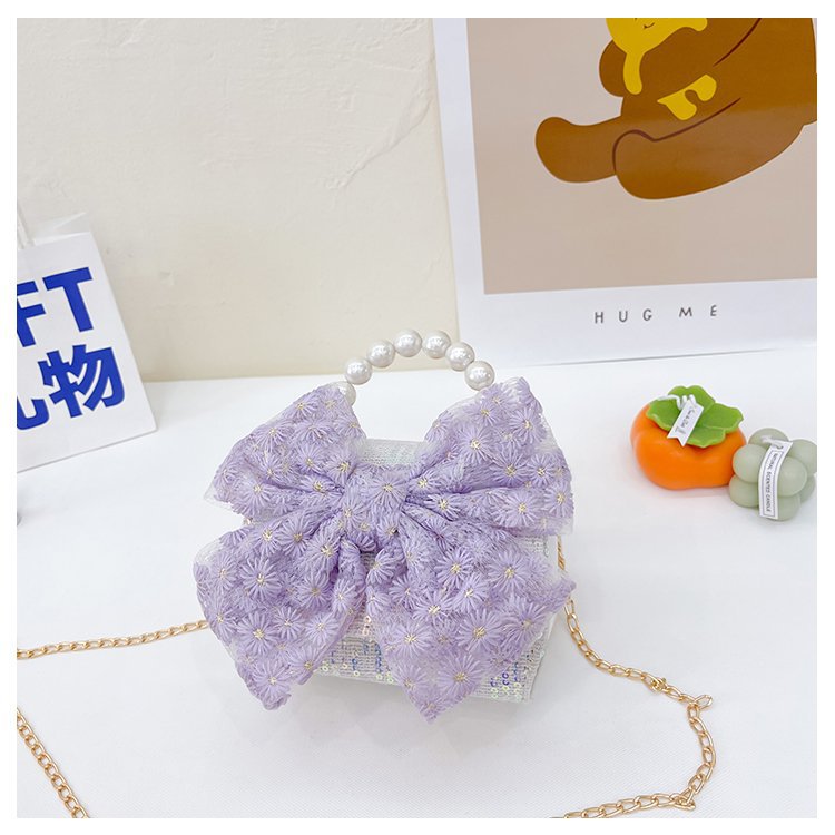 可爱女童斜挎包小香风时尚儿童手提斜背包包公主淑女珍珠包单肩包详情87