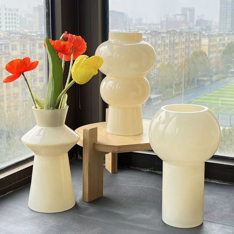 European retro glass vases, personalized and creative living room and office water-grown flower arrangement containers, decorative handicrafts pic 6