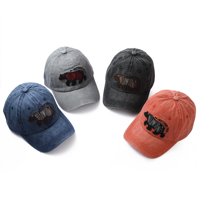 2021春秋季新款水洗棒球帽成人做旧破洞休闲男士帽子户外鸭舌帽女详情1