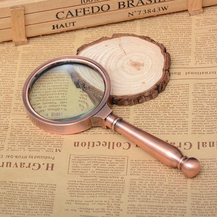 (Jinghui) Factory direct sale vintage 80MM high magnification 10x handheld magnifying glass for the elderly pic 5