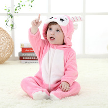 奇乐兔冬季法兰绒加厚造型动物哈衣0-3宝宝童装爬服批发 总链接详情4