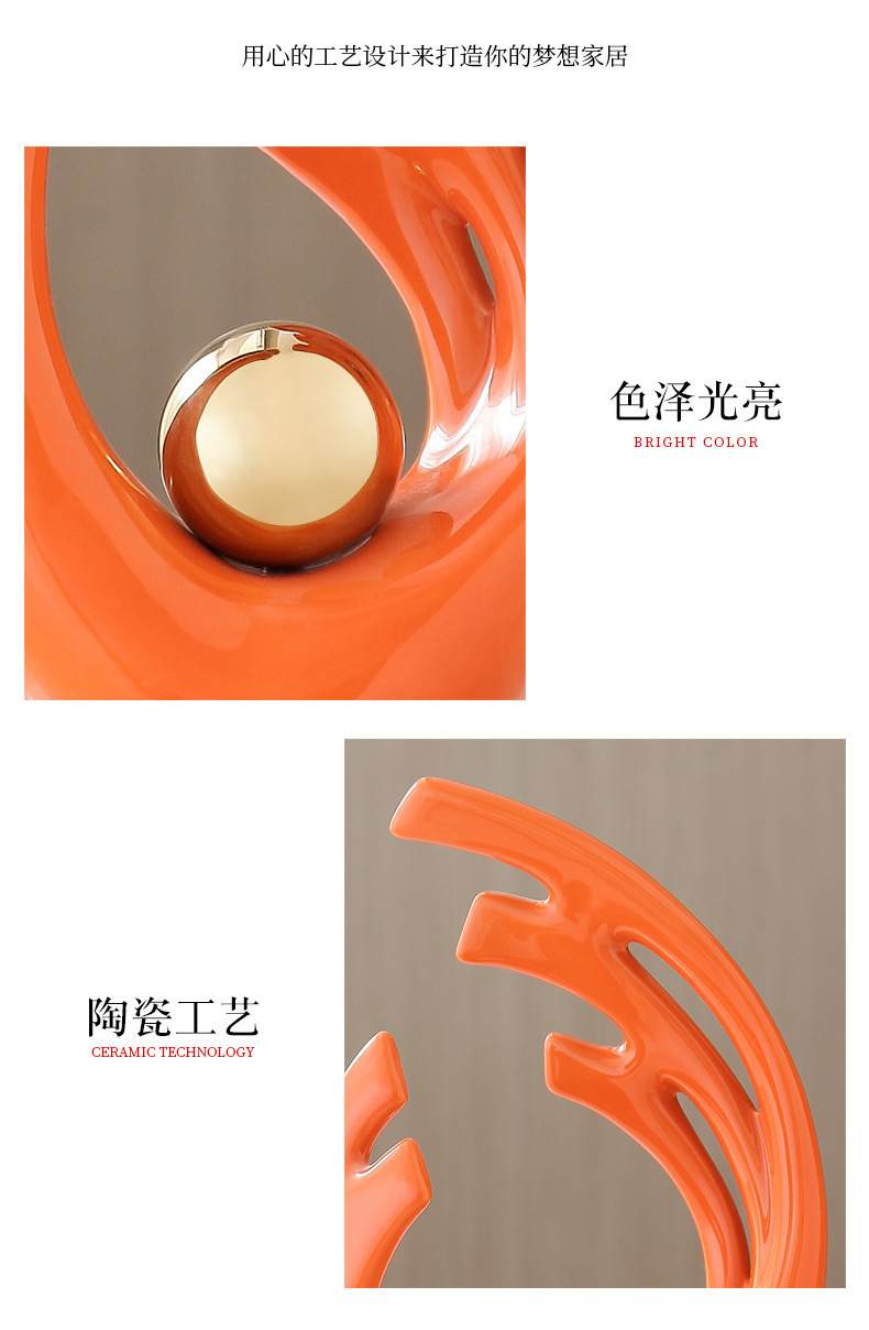 Modern, simple and fashionable design ornaments, creative and light luxury living room TV cabinet, shoe cabinet, entrance hall and antique display stand decoration and arrangement pic 3