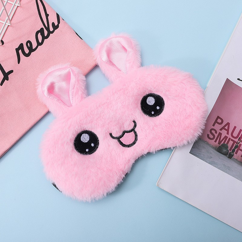 跨境新款卡通可爱毛绒护眼睡眠眼罩萌猫创意动漫设计冰敷眼罩批发详情18