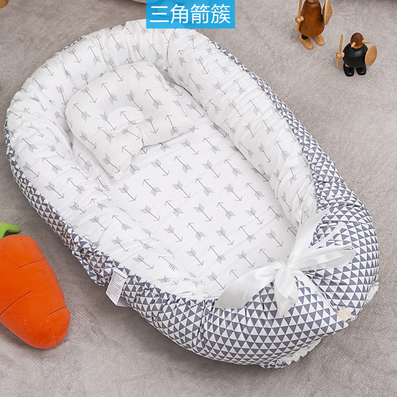 Cross-border exclusive folding, detachable and washable portable anti-pressure crib, midbed bionic fully detachable baby pillow crib pic 33